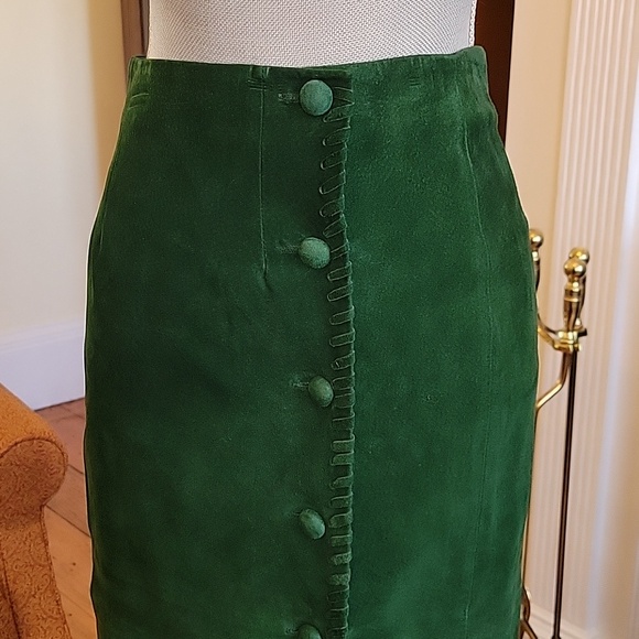 Vintage 90's Suede Maxi Skirt - Picture 2 of 8